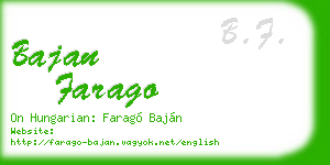 bajan farago business card